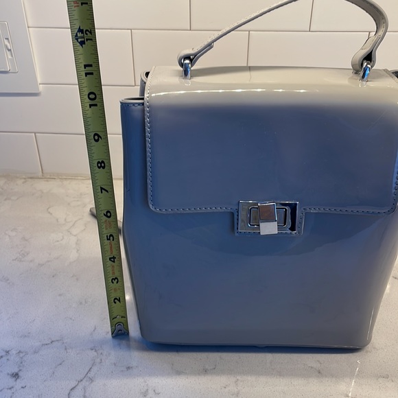 Vinyl Backpack Purse - easy to clean - wipe off with wet rag-9” W x 11” H x 3” D - Picture 9 of 13